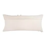 3R Studios White and Green Striped Handwoven Lumbar Throw Pillow, 36 in. x 16 in. thumbnail 6