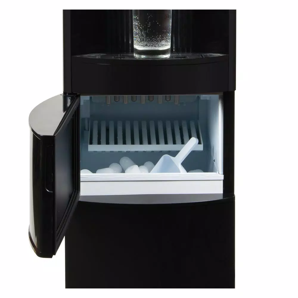 Igloo Top Loading Water Dispenser with Built-in Ice Maker, Hot & Cold Water, Black