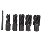 Drill America 5-Piece High Speed Steel Annular Cutter Set with 1 in. Cut and 3/4 in. Weldon Shank thumbnail 2