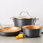 Ayesha Curry Ayesha Home Collection 7.5 Qt. Hard-Anodized Aluminum Nonstick Stock Pot with Glass Lid, Charcoal Gray thumbnail 5