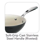 Tramontina Gourmet Ceramica Deluxe 11 in. Aluminum Stir-Fry Pan, Metallic Black thumbnail 4