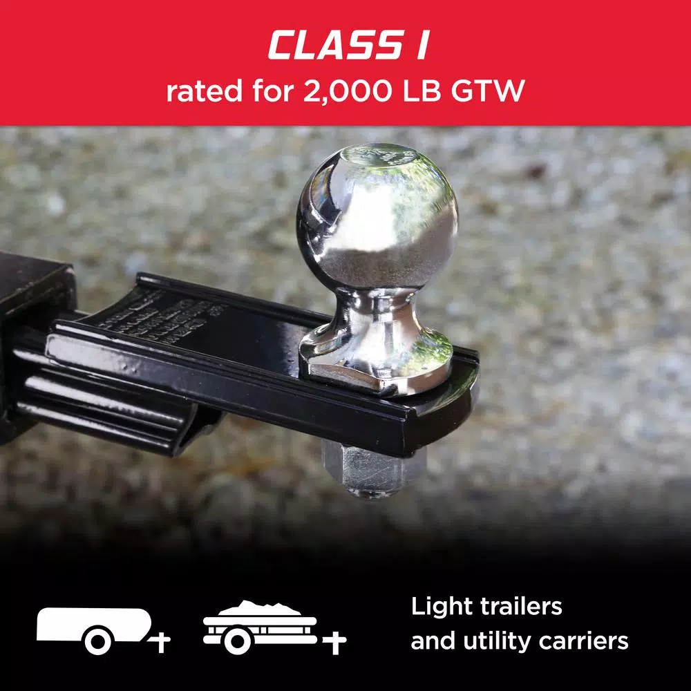TowSmart 2,000 lb. Capacity Chrome Hitch Ball, 1-7/8 in. x 3/4 in. Shank