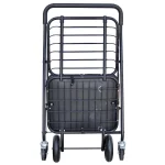 Milwaukee Heavy-Duty Steel Shopping Cart with Accessory Basket, Black thumbnail 2