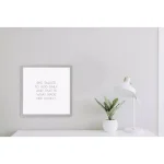 Petal Lane Home She Talked To God Daily Magnetic Memo Board, Warm Gray Vintage Frame thumbnail 2