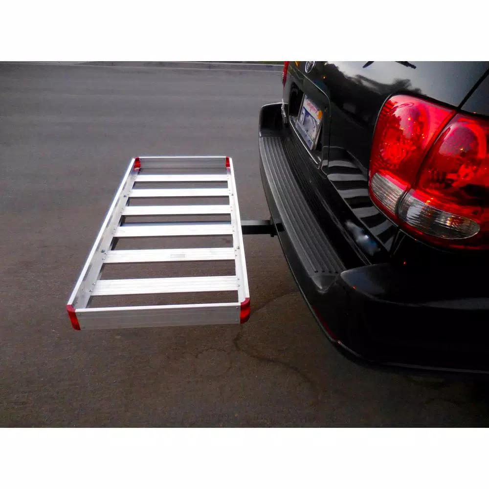 MaxxHaul 70422 Aluminum High Mount Compact Cargo Carrier for 2 in. Hitch Receiver, 500 lb. Capacity