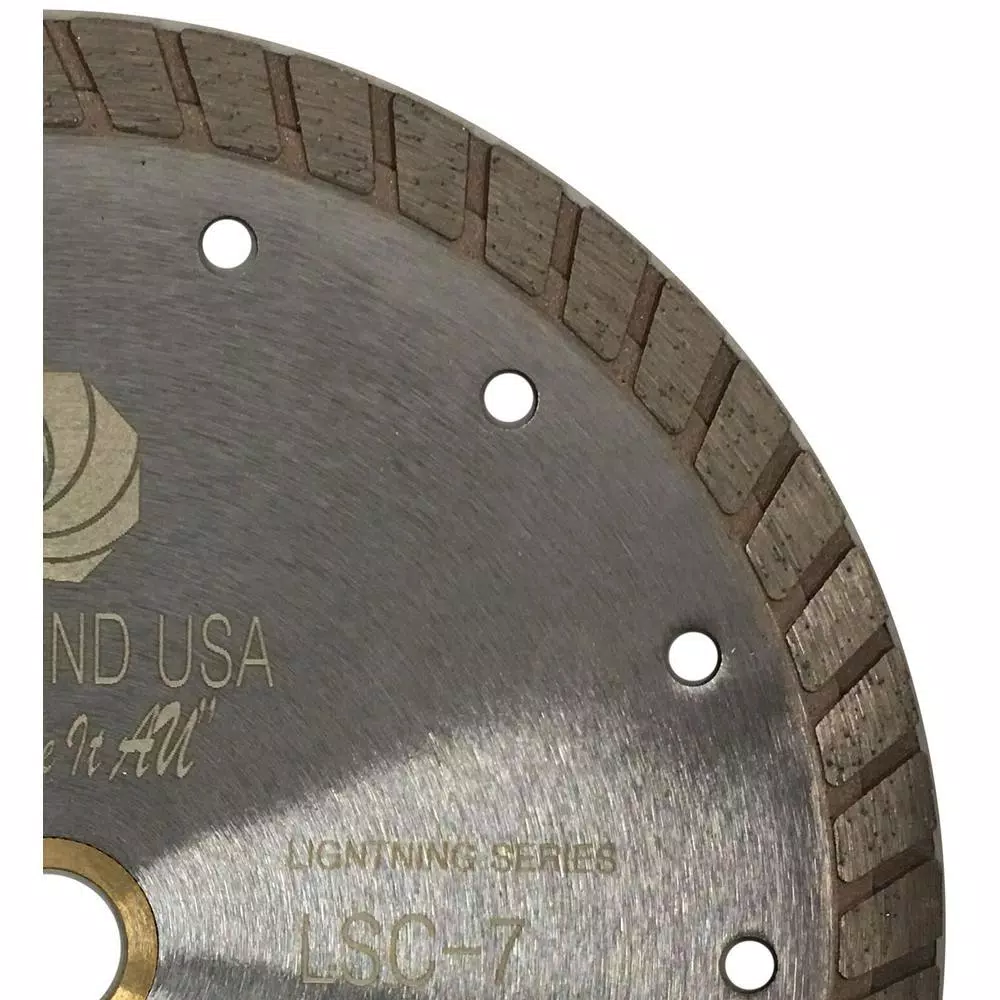 Whirlwind USA 7 in. Turbo Rim Diamond Blade for Concrete, Stone, Brick, and Masonry