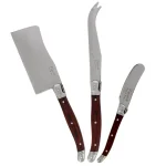 Unbranded Laguiole 3-Piece Pakkawood Cheese Knife Set with Stainless Steel Blades thumbnail 1