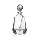 JoyJolt Aurora Crystal Whiskey Decanter, 25.3 oz Square Glass Decanter with Stopper thumbnail 1