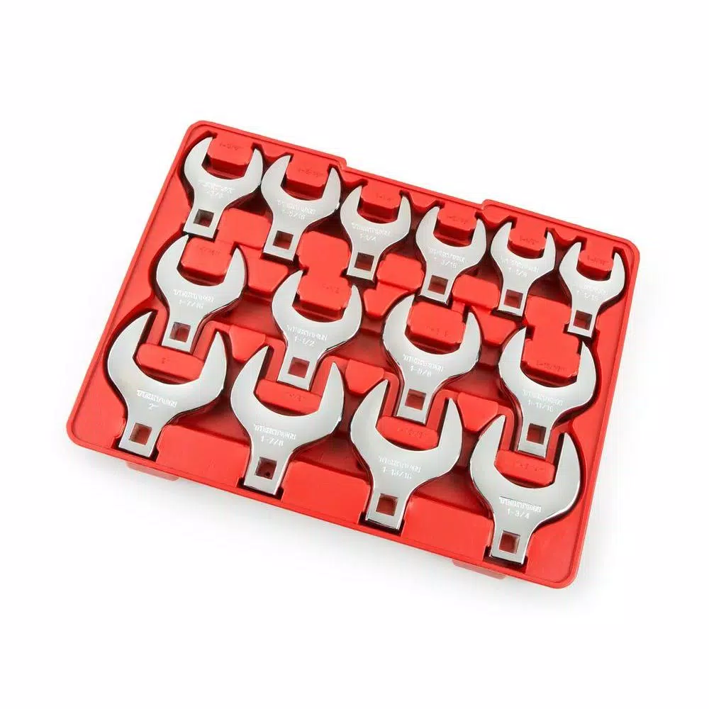TEKTON 1/2 in. Drive Jumbo Crowfoot Wrench Set, 14-Piece (1-1/16 to 2 in.)