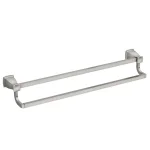 MOEN Hensley 24 in. Double Towel Bar with Press and Mark Installation, Brushed Nickel thumbnail 1