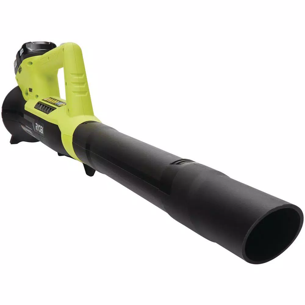 RYOBI ONE+ 18V Cordless Leaf Blower/Sweeper, 200 CFM, 90 MPH, Includes 2.0 Ah Battery and Charger