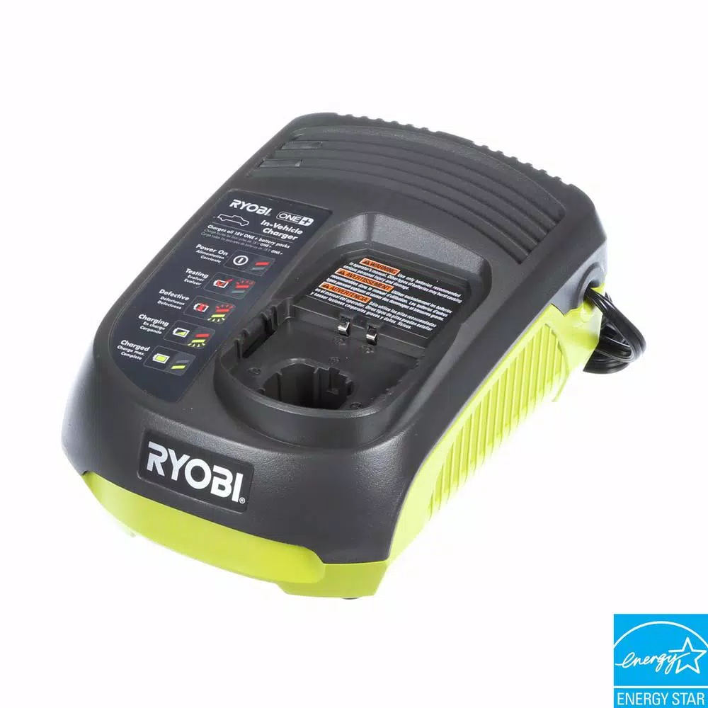 RYOBI 18V ONE+ In-Vehicle Dual Chemistry Charger for 12V DC Outlet