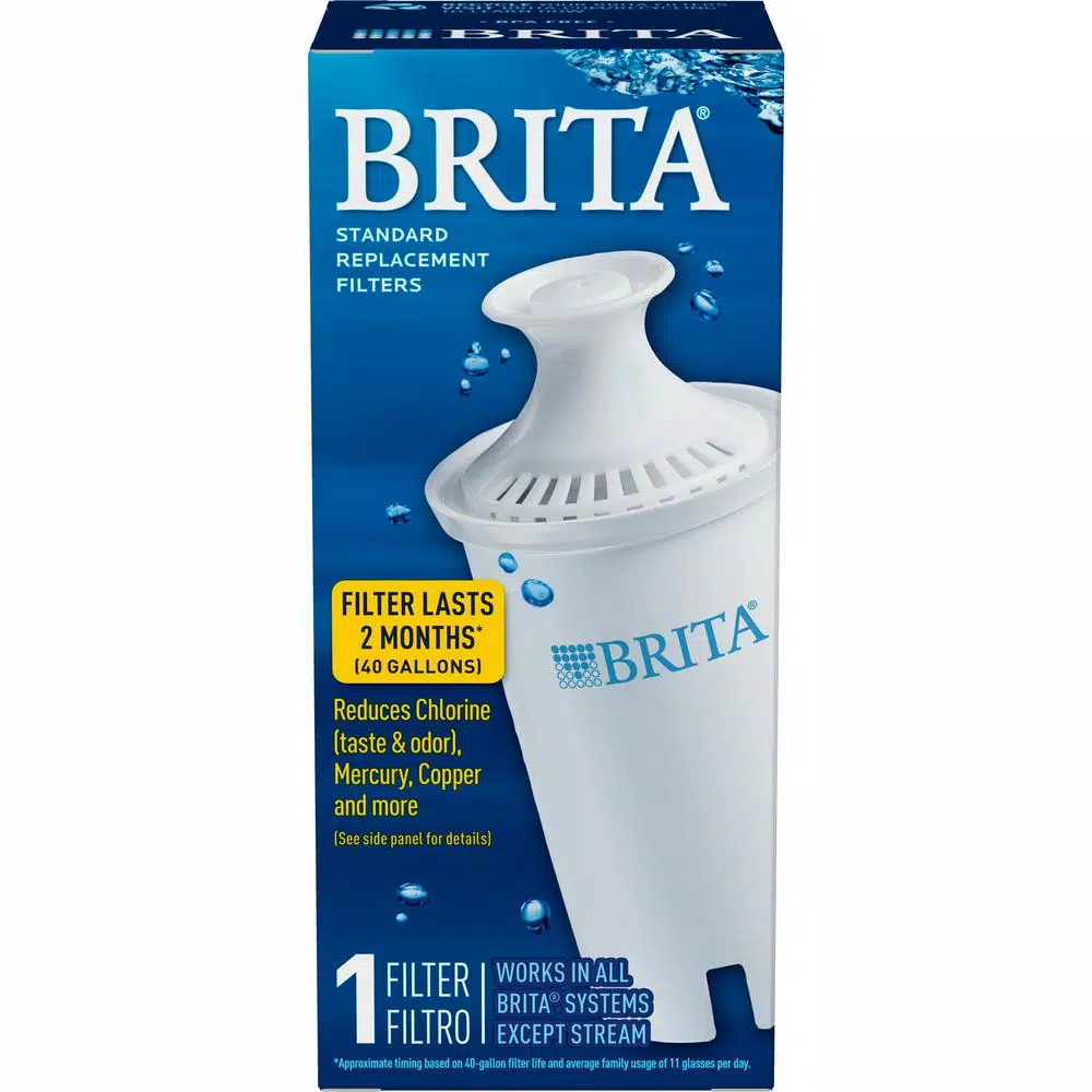 Brita Replacement Water Filter Cartridge for Water Pitchers and Dispensers, BPA Free