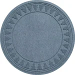 Bungalow Flooring Aqua Shield Bluestone 35 in. Round Pine Trees Christmas Tree Mat thumbnail 1