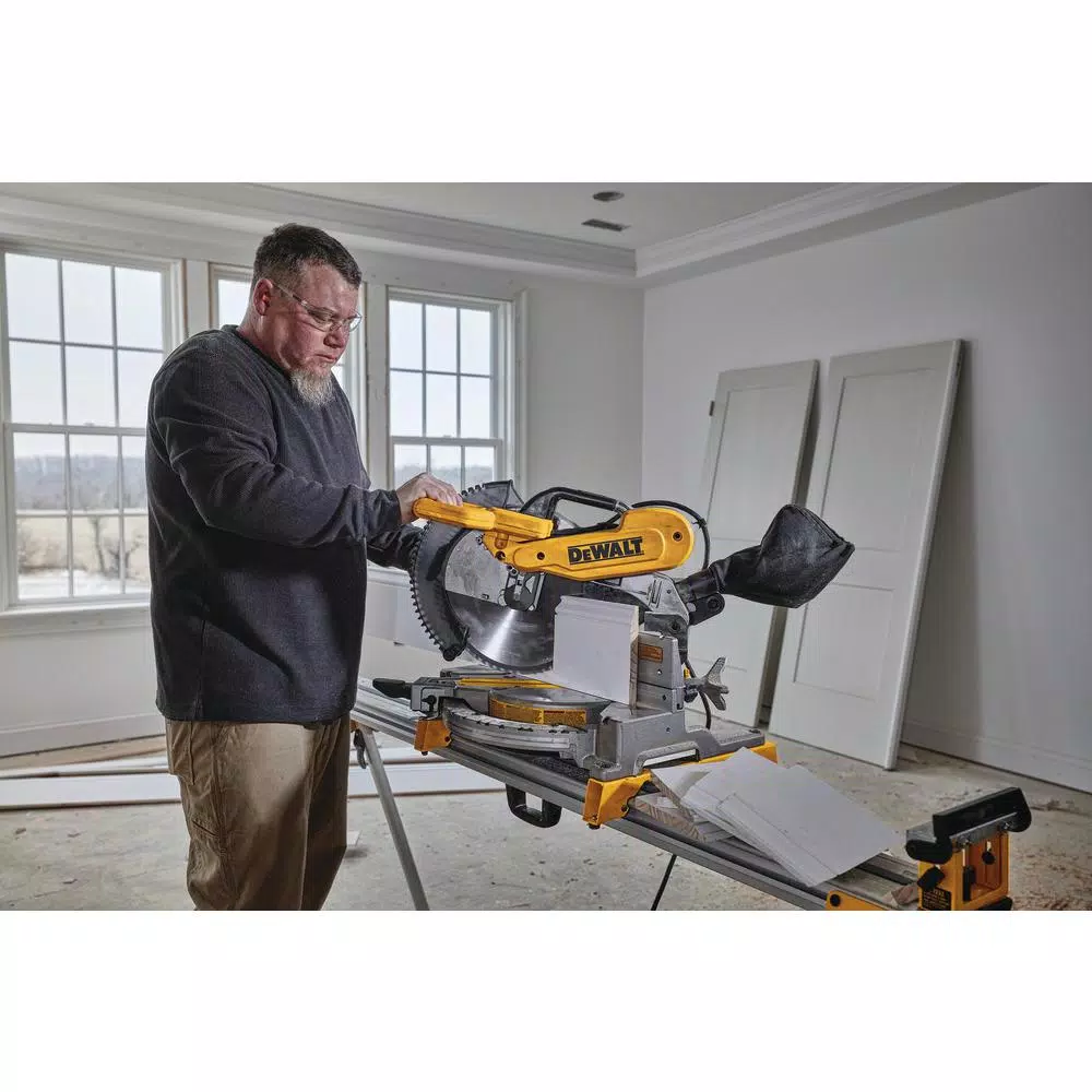 DEWALT 12 in. 15 Amp Double Bevel Compound Miter Saw with Heavy-Duty Stand