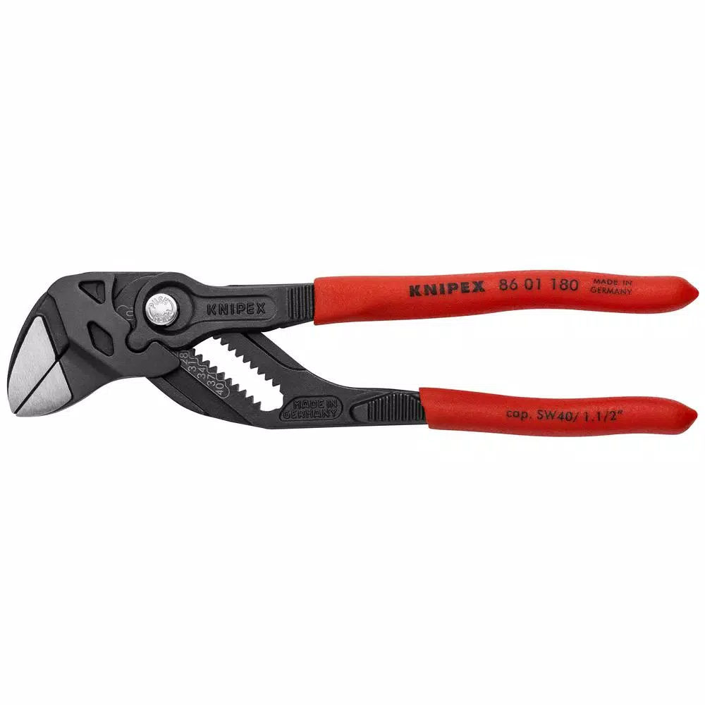 KNIPEX 7-1/4 in. Pliers Wrench, Black Adjustable Hand Tool