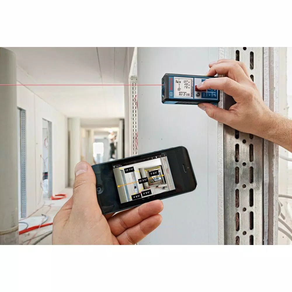 Bosch GLM 100 C Bluetooth Laser Distance and Angle Measure, 100 ft.