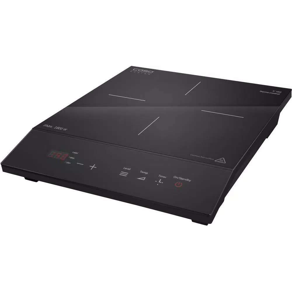 CASO Design TC 1800 Single Induction Burner 1800W Black Hot Plate with SmartControl