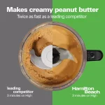 Hamilton Beach Stack & Snap 8-Cup 3-Speed Food Processor with Built-in Scraper, Silver thumbnail 11