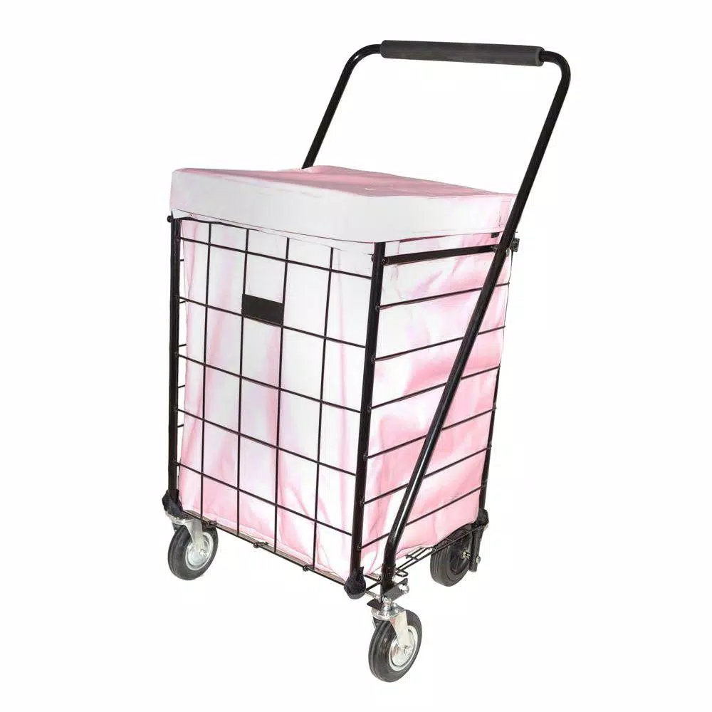 Easy Wheels Deluxe Jumbo Hooded Carrier Liner - Pink - Fits Easy Wheels, Load Runner & Sunny Jumbo Carts