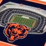 YouTheFan NFL Chicago Bears StadiumViews 3D Acrylic Coasters - Soldier Field Replica thumbnail 3