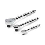 TEKTON SRH91001 3-Piece Ratchet Set, 1/4 in., 3/8 in., and 1/2 in. Drives, 90-Tooth thumbnail 1