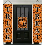 Unbranded 70 in. Trick or Treat Halloween Banner, 3-Piece Orange Polyester Indoor Wall Decor thumbnail 2