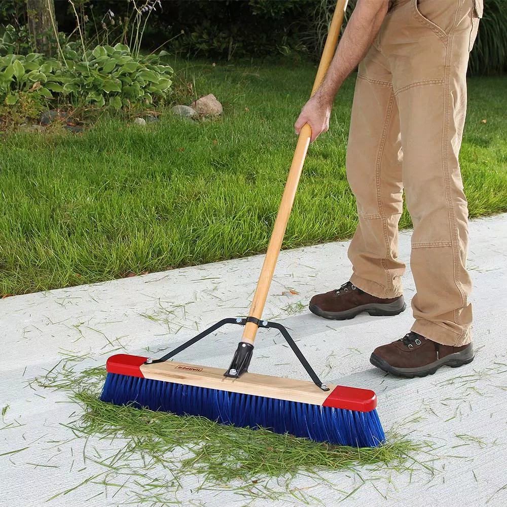 Harper 24 in. Outdoor Wet/Dry Push Broom with 60 in. Hardwood Handle