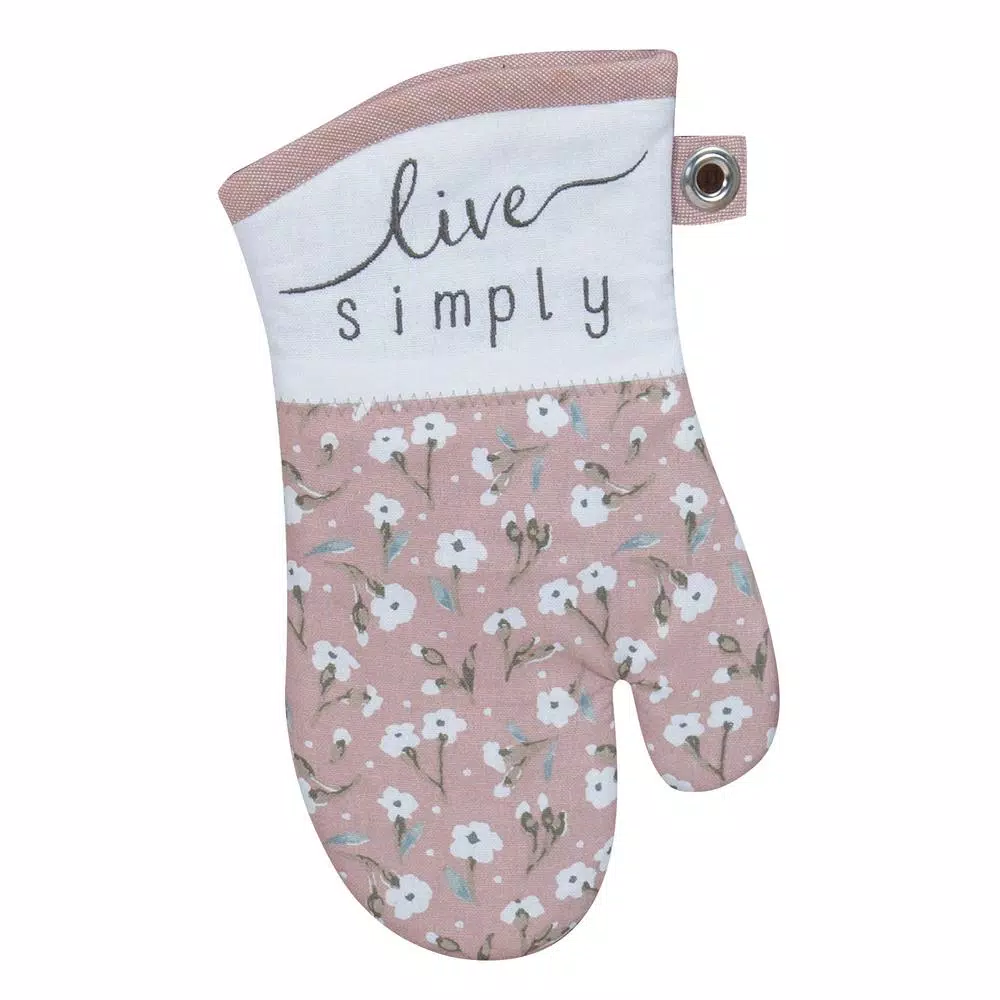 Kay Dee Lisa Audit Watercolor Floral Cotton Kitchen Textile Set - 4 Piece Blush Set