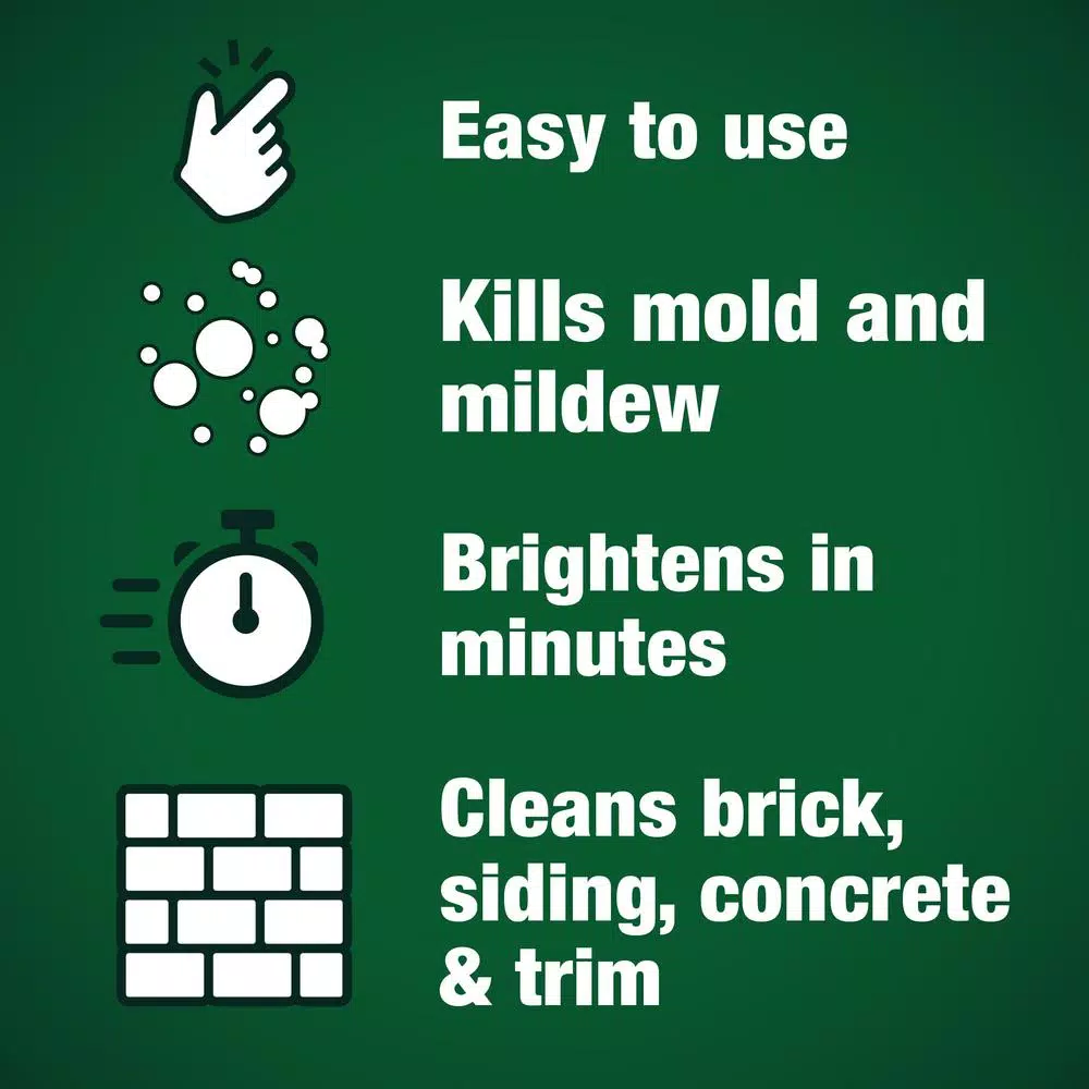 Mold Armor E-Z House Wash 1 Gal. Mold and Mildew Remover, Bleach-Based Outdoor Cleaner