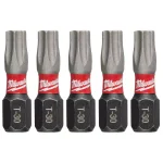 Milwaukee SHOCKWAVE Torx T30 1 in. Impact Duty Steel Screwdriver Bits, 5-Pack thumbnail 1