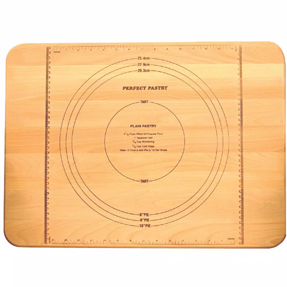 Catskill Craftsmen Perfect Pastry Wooden Cutting Board - Large Hardwood Pastry Board with Juice Groove and Rulers