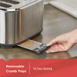 BLACK+DECKER 4-Slice Stainless Steel Extra-Wide Slot Toaster with Crumb Tray thumbnail 6