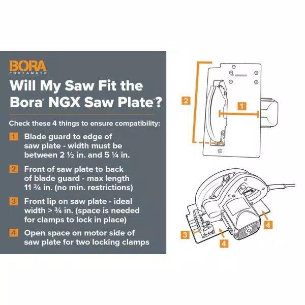 BORA NGX Clamp Edge Deluxe Set, 100 in. 5-Piece Edge Clamp Kit