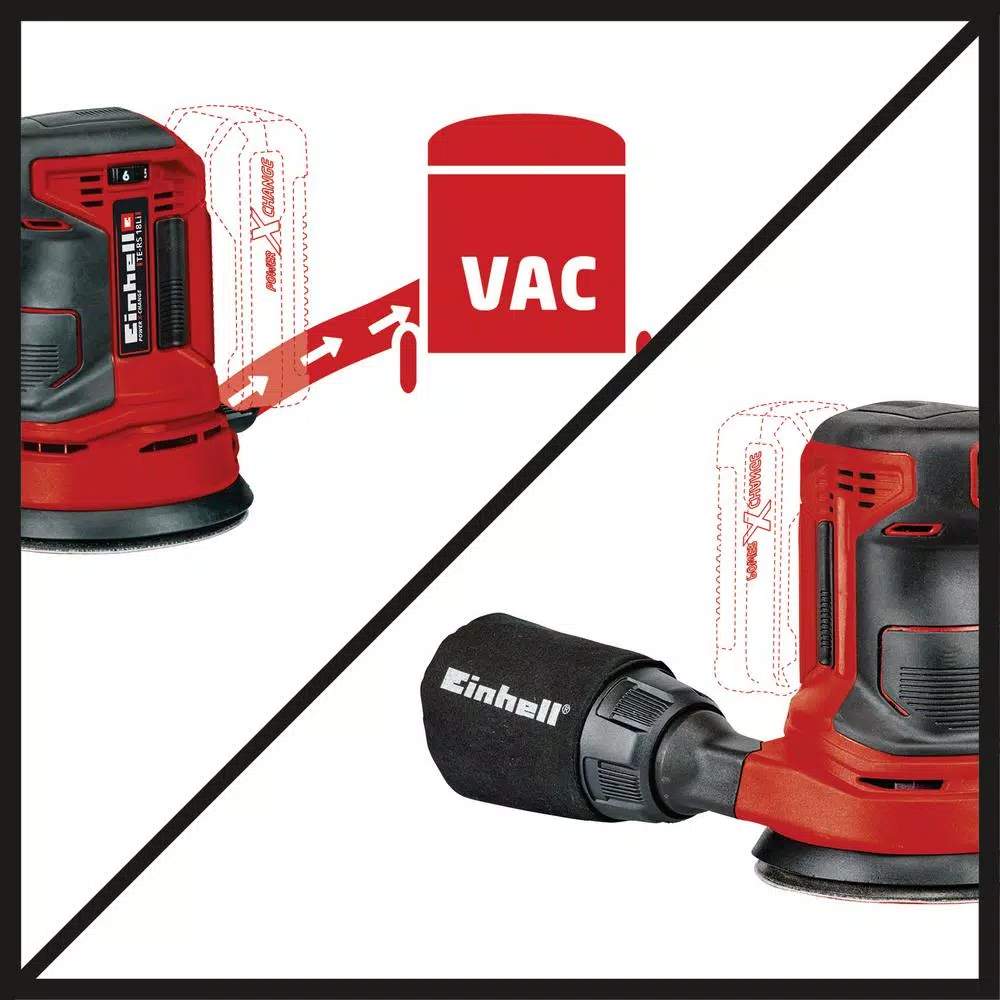 Einhell PXC 18V Cordless 5 in. Variable Speed Random Orbital Sander, Tool Only