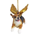Design Toscano Beagle Dog Angel Christmas Ornament - Hand Painted Resin Memorial thumbnail 2