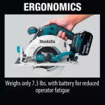 Makita 18V LXT Brushless 6-1/2 in. Cordless Circular Saw Kit with 5.0Ah Battery & Charger thumbnail 6