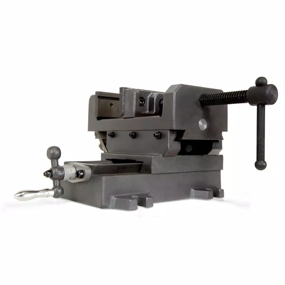 WEN 5-1/8 in. Compound Cross Slide Benchtop Vise, Heavy Duty Cast Iron