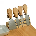 Unbranded Picnic at Ascot Windsor Hardwood Cheese Board Set with Ceramic Bowl, 4 Tools, and Markers thumbnail 6