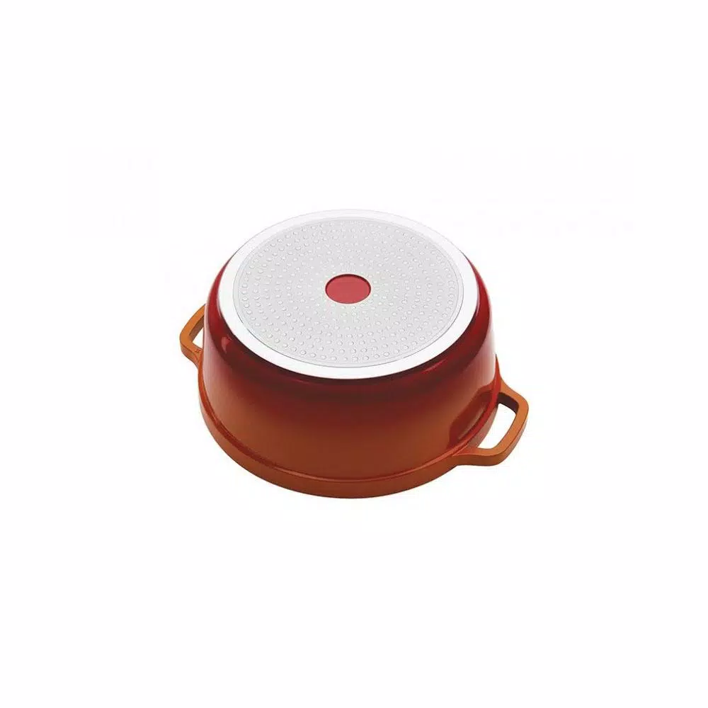 Hercules 4 Qt. Round Cast Aluminum Nonstick Dutch Oven with Lid, Orange