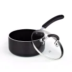 Cook N Home 8-Piece Aluminum Nonstick Cookware Set, Black thumbnail 4