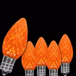Wintergreen Lighting OptiCore C7 LED Orange Faceted Replacement Light Bulbs, E12 Candelabra Base, 25-Pack thumbnail 1