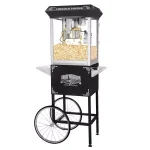 Great Northern Popcorn Lincoln 8 oz. Black Popcorn Machine with Mobile Serving Cart thumbnail 6