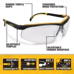DEWALT DC Dual Injected Rubber Frame Safety Glasses with Clear Polycarbonate Lens thumbnail 2