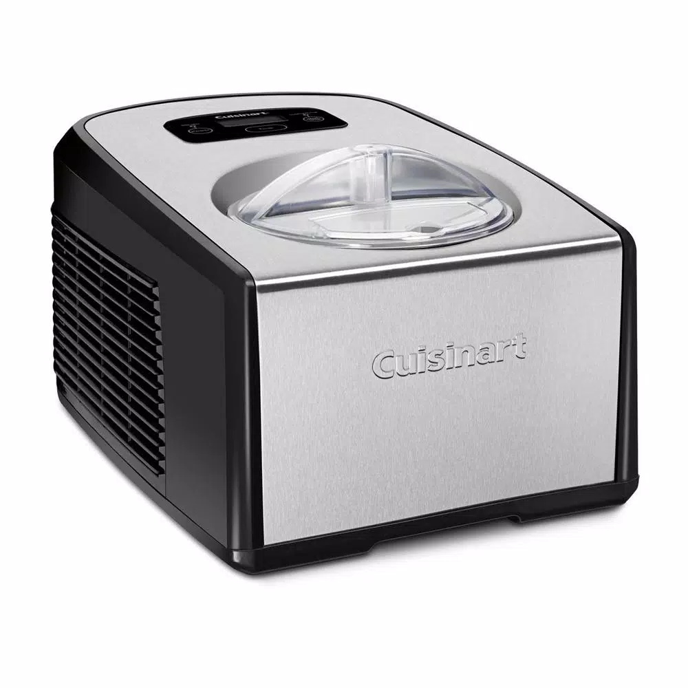 Cuisinart 1.5 Qt. Ice Cream and Gelato Maker with Compressor and Touchpad Controls, Black/Silver
