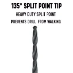 Drill America DWDCO M35 Cobalt Reduced Shank Drill Bit Set, 5-Piece, 9/16 in. - 1 in. thumbnail 4