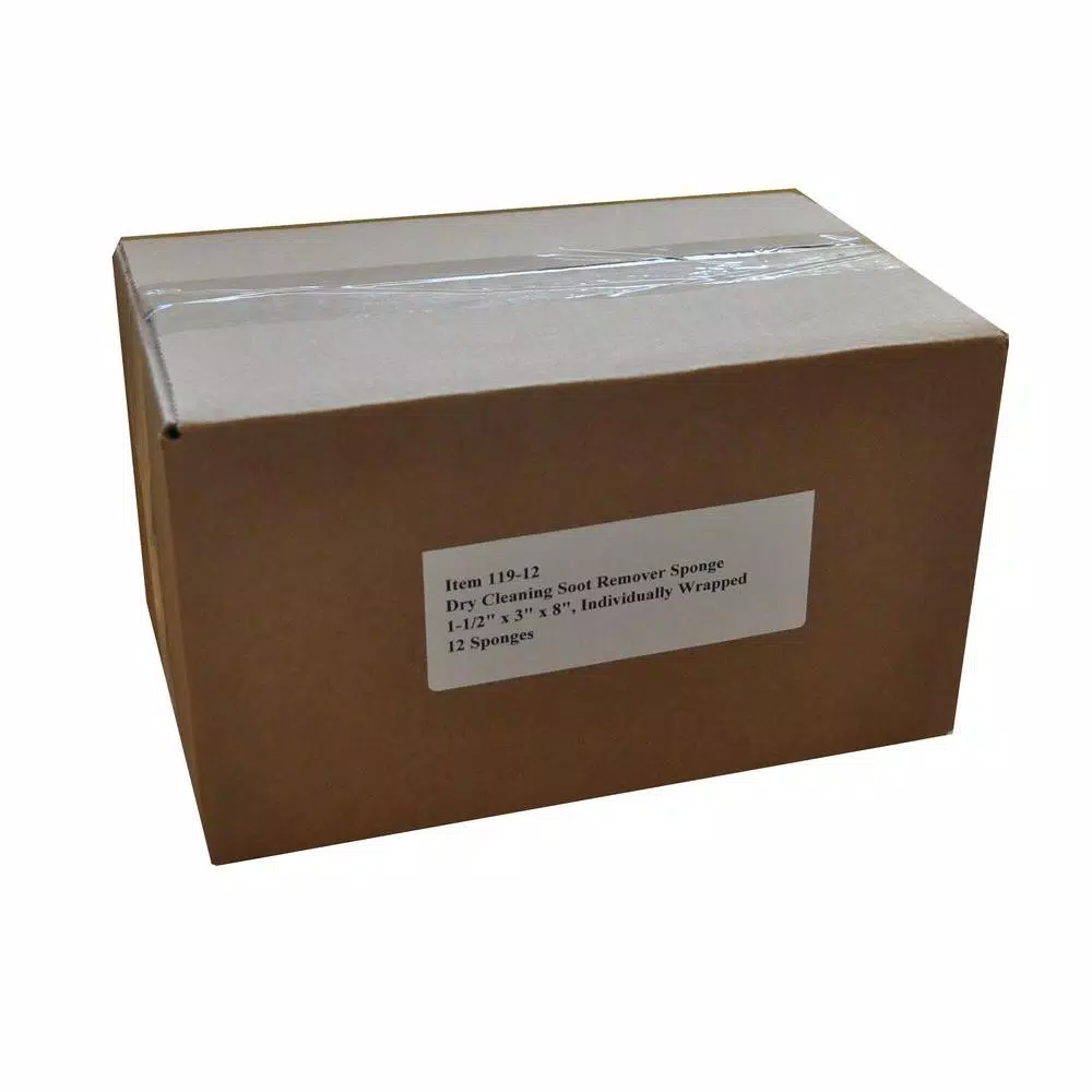 Absorene Dry Cleaning Soot Restoration Sponge, Vulcanized Natural Rubber, Individually Wrapped (Case of 12)