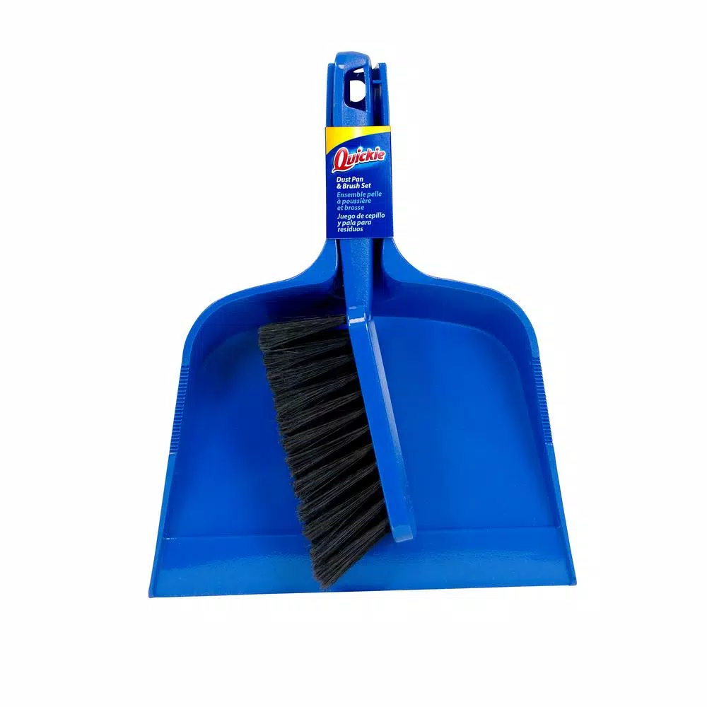 Quickie Dust Pan and Brush Set, 6-Pack - Multi-Purpose Cleaning Tool Set