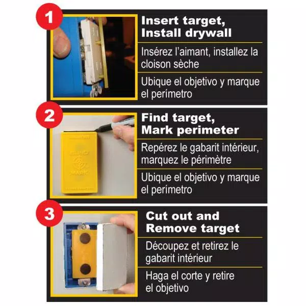 Calculated Industries Plug Mark Magnetic Drywall Cutout Tool for Existing Outlets