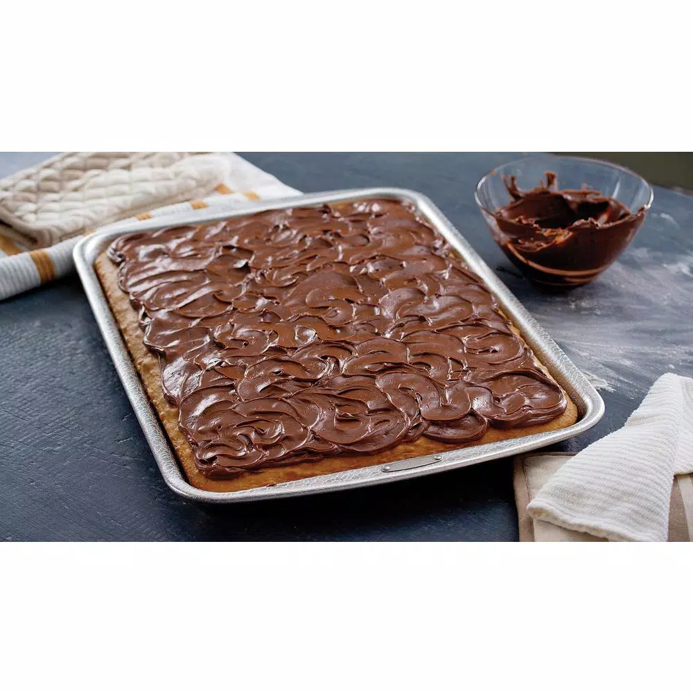 Doughmakers 13 in. x 18.5 in. Aluminum Sheet Cake Pan, Heavy Duty Rectangle Baking Sheet